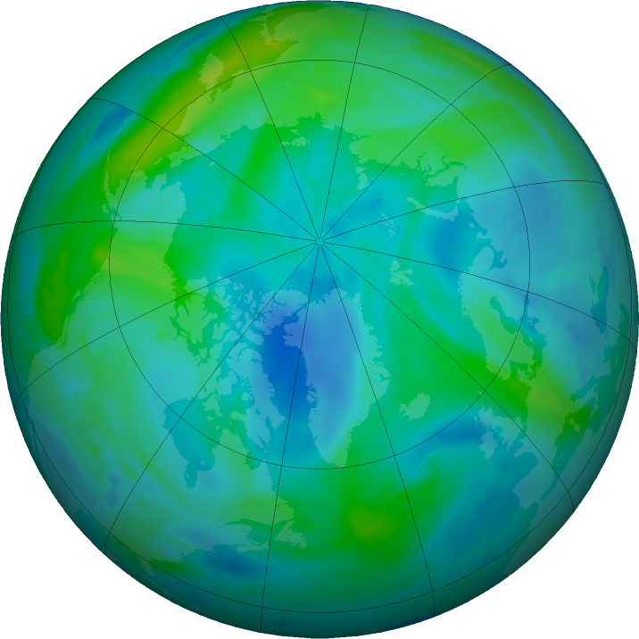 Arctic ozone map for 23 September 2023